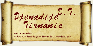 Đenadije Tirnanić vizit kartica